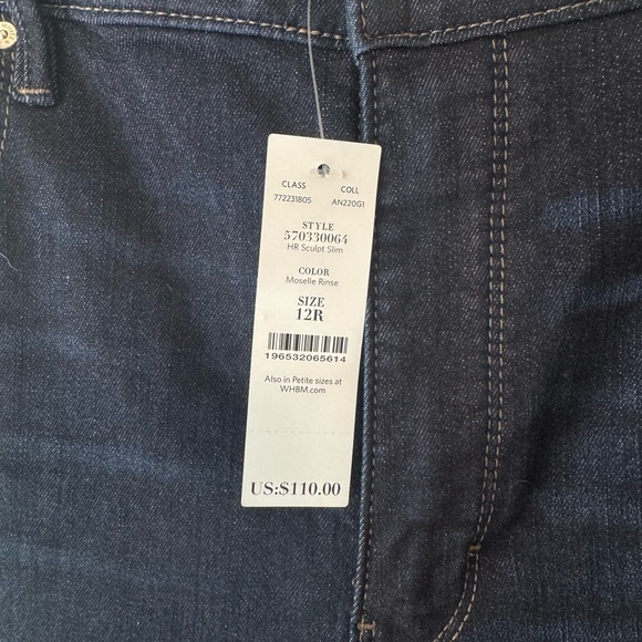 WHBM High Rise Slim Sculpt Jeans - Picture 3 of 6